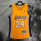 #24 Kobe Bryant Lakers 2008-09 M&N heat pressed jersey yellow
