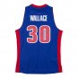 #30  Rasheed Wallace Detroit Pistons 2003-04 M&N jersey blue (heat pressed&iuml;&frac14;�