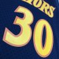 #30 Curry Warriors 2009-10 M&N heat pressed jersey navy