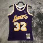 #32 Johnson Lakers 1984-85 M&N heat pressed jersey purple