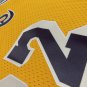#32 Johnson Lakers 1984-85 M&N heat pressed jersey yellow
