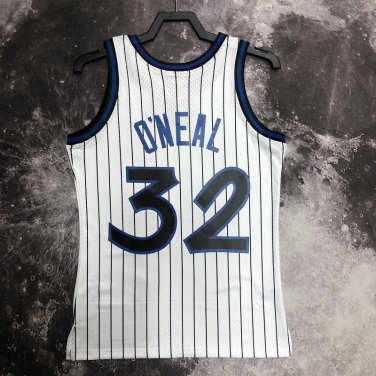 #32 O'neal Magic 1993-94 M&N heat pressed jersey white