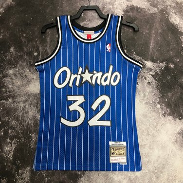 #32 O'neal Magic 1994-95 M&N heat pressed jersey blue