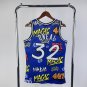 #32 O'neal Magic M&N Graffiti jersey (heat pressed)