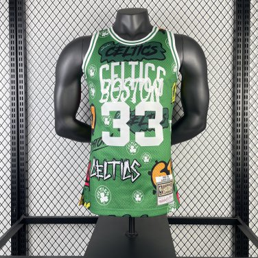 #33 Bird Celtics 1985-86 M&N jersey camouflage (heat pressed)