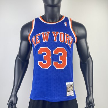 #33 Ewing Knicks 1991-92 M&N jersey blue (heat pressed)