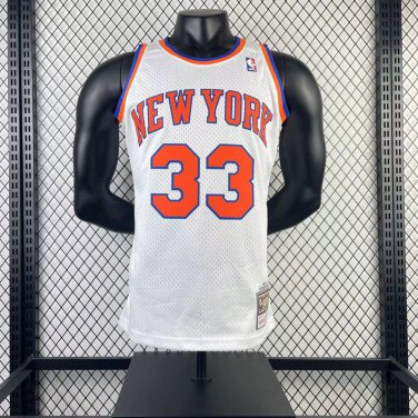 #33 Ewing Knicks 1991-92 M&N jersey white (heat pressed)