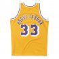 #33 Kareem Abdul-Jabbar Los Angeles Lakers 1984-85 M&N jersey yellow (heat pressed)