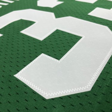 #33 Larry Bird 1985-86 M&N heat pressed jersey green