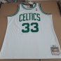 #33 Larry Bird Celtics 1985-86 M&N jersey white (heat pressed)