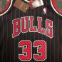 #33 Pippen Bulls 1995-96 M&N heat pressed jersey black with stripe
