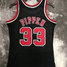 #33 Pippen Bulls 1997-98 M&N jersey black with The trophy (heat pressed)