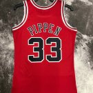 #33 Pippen Bulls 1997-98 M&N jersey red with The trophy (heat pressed)