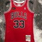 #33 Pippen Bulls 1997-98 M&N jersey red with The trophy (heat pressed)