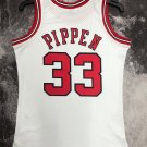 #33 Pippen Bulls 1997-98 M&N jersey white with The trophy  (heat pressed)