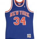 #34 Charles Oakley Knicks 1991-92 M&N jersey blue (heat pressed)