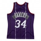 #34 Charles Oakley Raptors 1998-99 M&N jersey purple (heat pressed)
