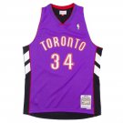 #34 Charles Oakley Raptors 1999-00 M&N jersey purple black (heat pressed)