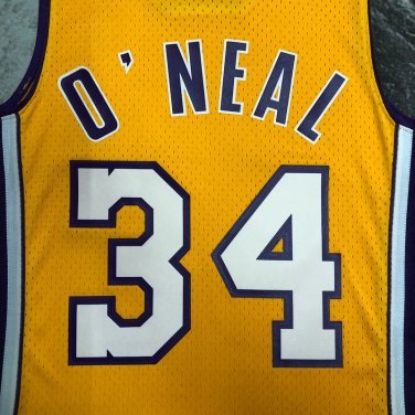 #34 O'neal 1999-00 M&N heat pressed jersey yellow