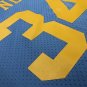 #34 O'neal Lakers 2001-02 M&N heat pressed jersey blue