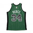 #34 Pierce Celtics M&N heat pressed jersey green black with The trophy