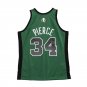 #34 Pierce Celtics M&N heat pressed jersey green black with The trophy