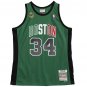 #34 Pierce Celtics M&N heat pressed jersey green black with The trophy