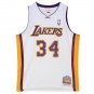 #34 Shaquille O'Neal Los Angeles Lakers 2003-04 M&N Jersey white (heat pressed)