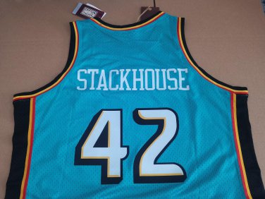 #42 Jerry Stackhouse Detroit Pistons 1998-99 M&N Jersey (heat pressed)