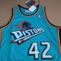 #42 Jerry Stackhouse Detroit Pistons 1998-99 M&N Jersey (heat pressed)