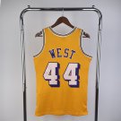 #44 West Lakers 1971-72 M&N jersey yellow (heat pressed)