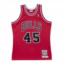 #45 Michael Jordan Bulls 1994-95 M&N jersey red (heat pressed)