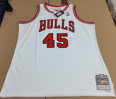 #45 Michael Jordan Bulls 1994-95 M&N jersey white (heat pressed)
