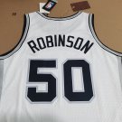 #50 David Robinson Spurs 1998-99 M&N jersey white (heat pressed)