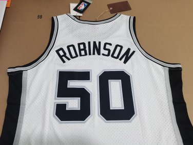 #50 David Robinson Spurs 1998-99 M&N jersey white (heat pressed)