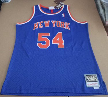 #54 Charles Smith Knicks 1992-93 M&N jersey blue (heat pressed)