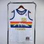 #55 Mutombo Nuggets 1991-92 M&N jersey white (heat pressed)