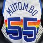 #55 Mutombo Nuggets 1991-92 M&N jersey white (heat pressed)