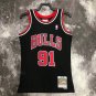 #91 Rodman Bulls 1997-98 M&N heat pressed jersey black