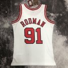 #91 Rodman Bulls 1997-98 M&N heat pressed jersey white