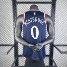 25th season Clippers away, navy blue, number 0, Westbrook