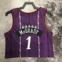 M&N #1 Mcgrady Raptors Women's navel exposed jersey purple (heat pressed)