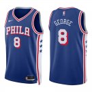 76ers #8 Paul George Royal Blue Swingman Jersey