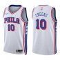76ers #10 Maurice Cheeks White Swingman Jersey