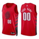 Blazers #00 Custom Name And Number Red Statement Swingman Jersey
