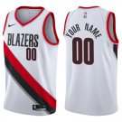 Blazers #00 Custom Name And Number White Swingman Jersey