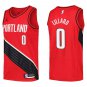 Blazers #0 Damian Lillard Red Swingman Jersey