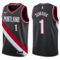Blazers #1 Anfernee Simons Black Swingman Jersey