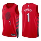 Blazers #1 Anfernee Simons Red Statement Swingman Jersey