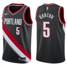 Blazers #5 Dalano Banton Black Swingman Jersey